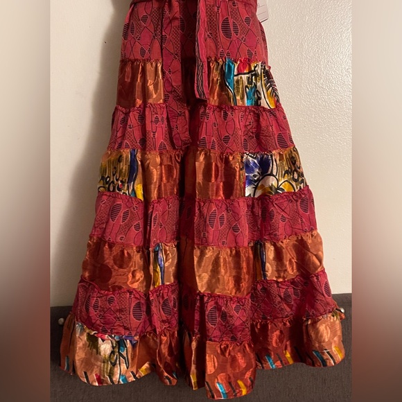 Colorful Halter Maxi Dress - Picture 4 of 5